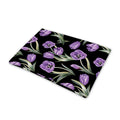 Purple Watercolor Tulip Pattern Print Pet Cooling Mat Cover
