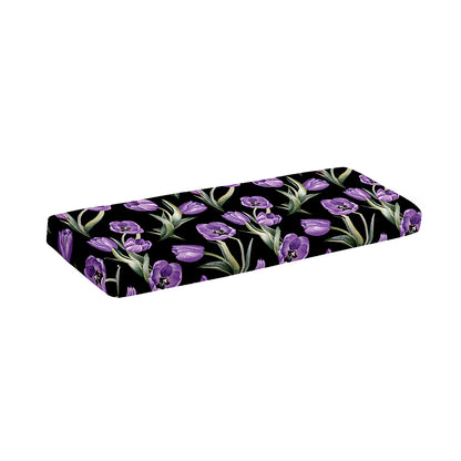 Purple Watercolor Tulip Pattern Print Piano Keyboard Cover