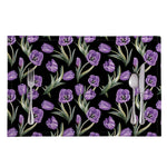 Purple Watercolor Tulip Pattern Print Placemat