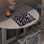 Purple Watercolor Tulip Pattern Print Placemat