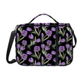 Purple Watercolor Tulip Pattern Print Shoulder Strap Bible Bag