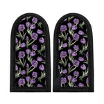 Purple Watercolor Tulip Pattern Print Skillet Handle Cover