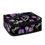 Purple Watercolor Tulip Pattern Print Small Lunch Bag
