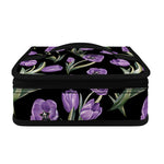 Purple Watercolor Tulip Pattern Print Small Lunch Bag