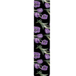 Purple Watercolor Tulip Pattern Print Table Runner