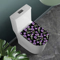 Purple Watercolor Tulip Pattern Print Toilet Lid Cover