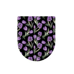 Purple Watercolor Tulip Pattern Print Toilet Lid Cover
