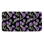 Purple Watercolor Tulip Pattern Print Towel