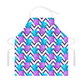 Purple Zig Zag Pineapple Pattern Print Adjustable Apron
