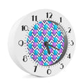 Purple Zig Zag Pineapple Pattern Print Alarm Clock