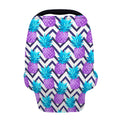 Purple Zig Zag Pineapple Pattern Print Baby Seat Cover