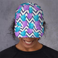 Purple Zig Zag Pineapple Pattern Print Baseball Cap