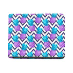 Purple Zig Zag Pineapple Pattern Print Bifold Wallet