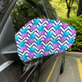 Purple Zig Zag Pineapple Pattern Print Car Side Mirror Covers