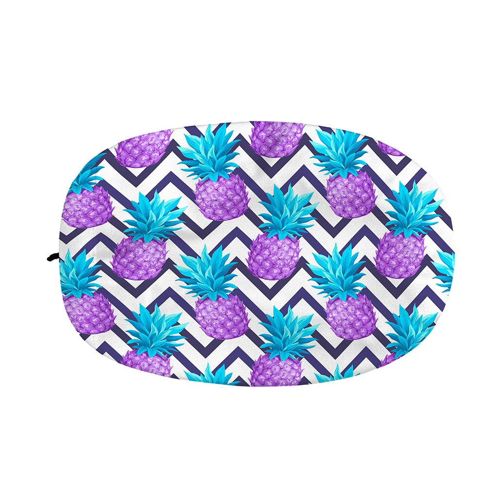 Purple Zig Zag Pineapple Pattern Print Car Side Mirror Covers
