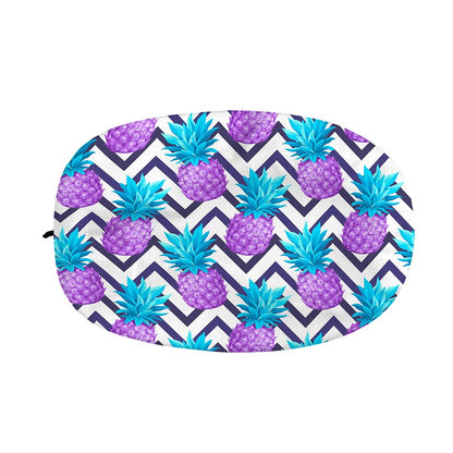 Purple Zig Zag Pineapple Pattern Print Car Side Mirror Covers