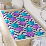 Purple Zig Zag Pineapple Pattern Print Changing Pad Cover