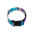 Purple Zig Zag Pineapple Pattern Print Dog Collar
