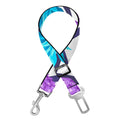Purple Zig Zag Pineapple Pattern Print Dog Seat Belt