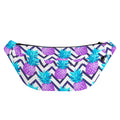 Purple Zig Zag Pineapple Pattern Print Fanny Pack