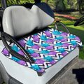 Purple Zig Zag Pineapple Pattern Print Golf Cart Seat Cover