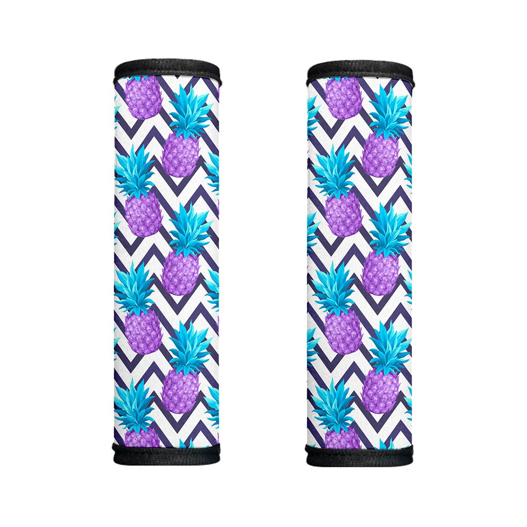Purple Zig Zag Pineapple Pattern Print Handle Covers