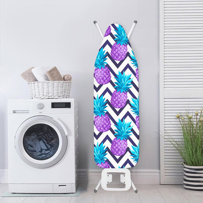 Purple Zig Zag Pineapple Pattern Print Ironing Board Cover