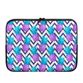 Purple Zig Zag Pineapple Pattern Print Laptop Sleeve