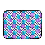 Purple Zig Zag Pineapple Pattern Print Laptop Sleeve