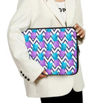 Purple Zig Zag Pineapple Pattern Print Laptop Sleeve