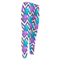 Purple Zig Zag Pineapple Pattern Print Men's Compression Pants