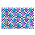 Purple Zig Zag Pineapple Pattern Print Placemat