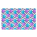 Purple Zig Zag Pineapple Pattern Print Polyester Doormat
