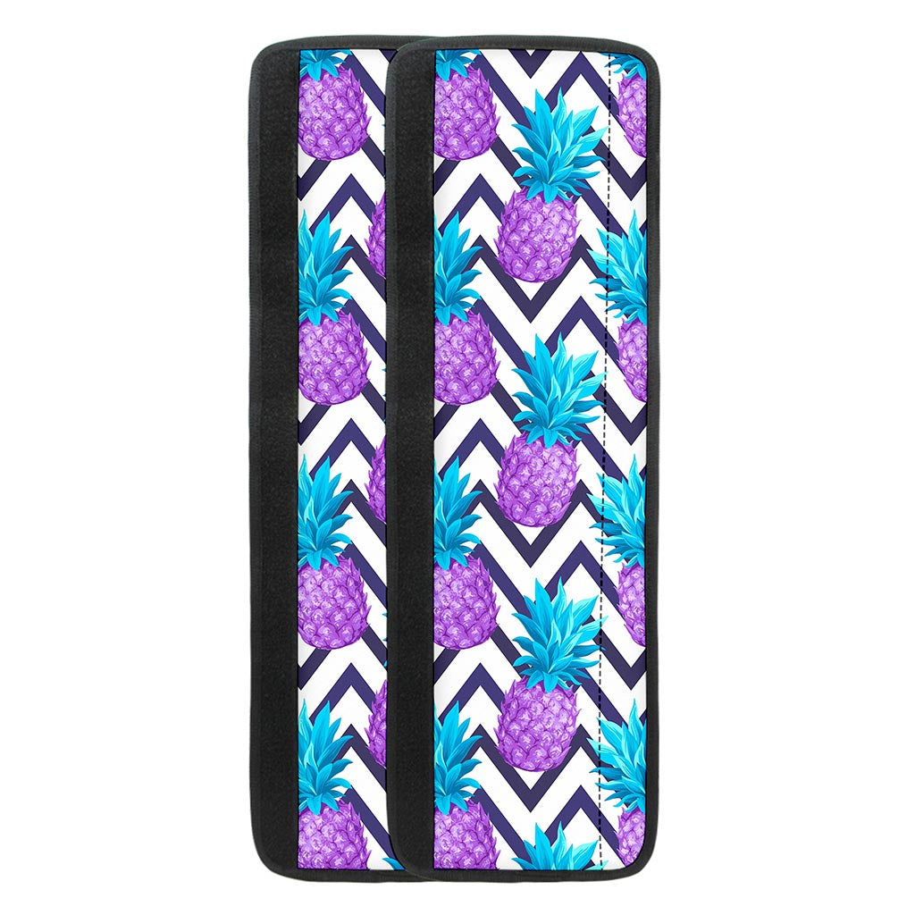 Purple Zig Zag Pineapple Pattern Print Refrigerator Handle Covers