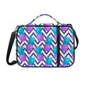 Purple Zig Zag Pineapple Pattern Print Shoulder Strap Bible Bag
