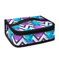 Purple Zig Zag Pineapple Pattern Print Small Lunch Bag