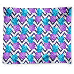Purple Zig Zag Pineapple Pattern Print Tapestry