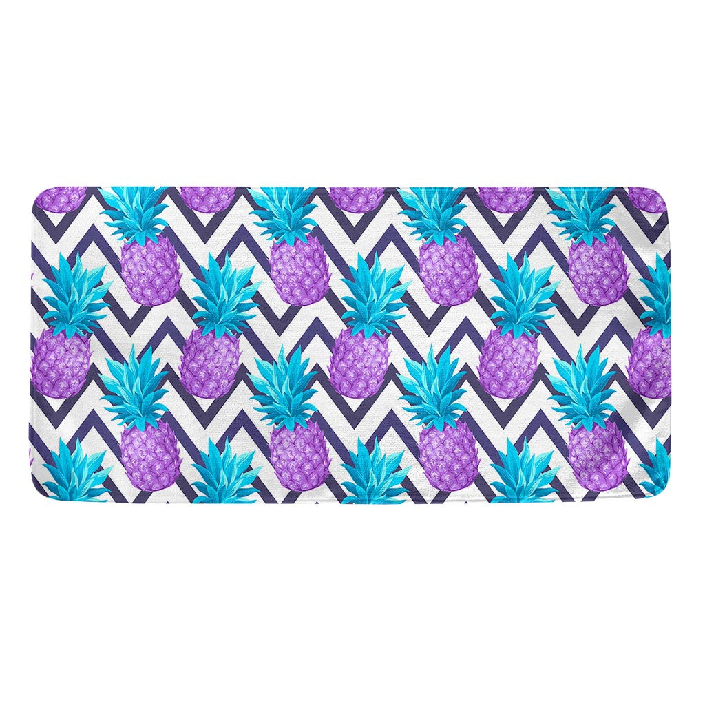 Purple Zig Zag Pineapple Pattern Print Towel