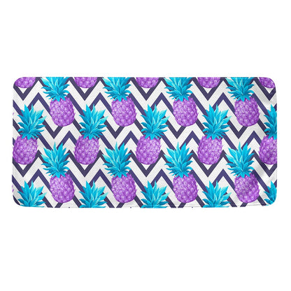 Purple Zig Zag Pineapple Pattern Print Towel