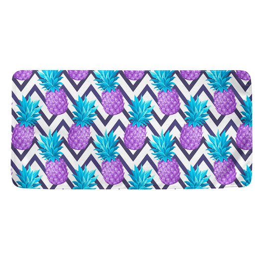 Purple Zig Zag Pineapple Pattern Print Towel
