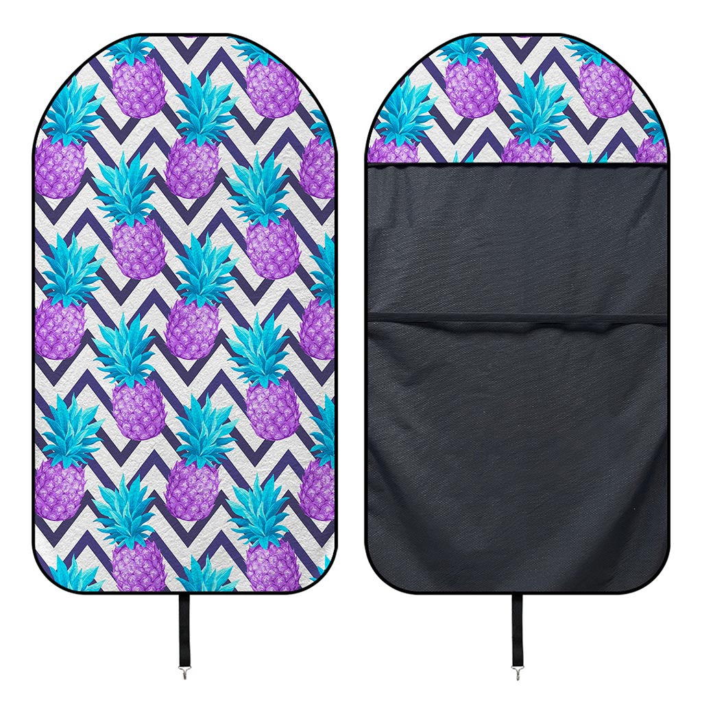 Purple Zig Zag Pineapple Pattern Print Waterproof Car Seat Cover