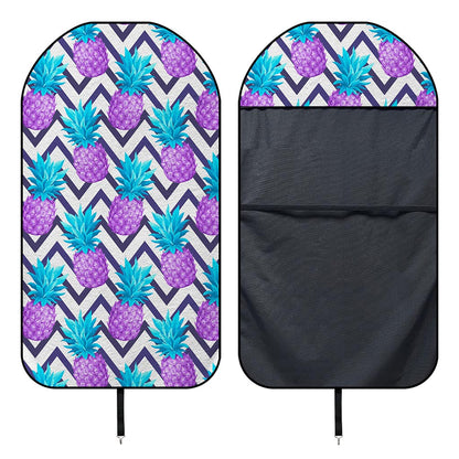 Purple Zig Zag Pineapple Pattern Print Waterproof Car Seat Cover