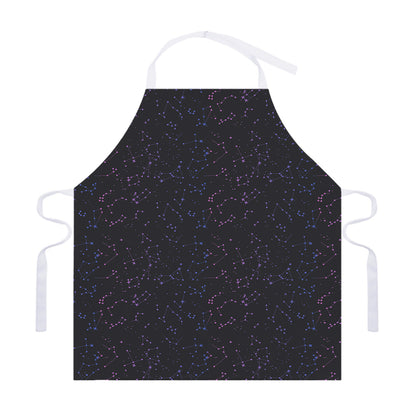 Purple Zodiac Stars Pattern Print Adjustable Apron