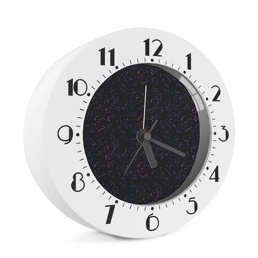 Purple Zodiac Stars Pattern Print Alarm Clock
