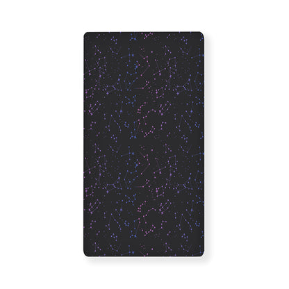Purple Zodiac Stars Pattern Print Baby Crib Sheet