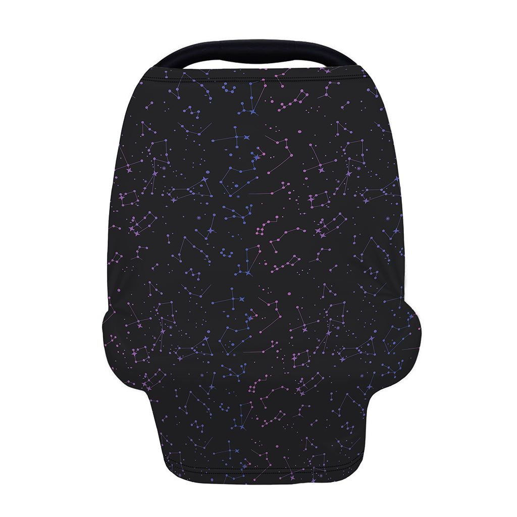 Purple Zodiac Stars Pattern Print Baby Seat Cover
