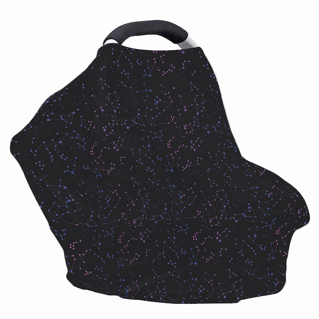 Purple Zodiac Stars Pattern Print Baby Seat Cover