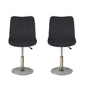 Purple Zodiac Stars Pattern Print Bar Stool Covers