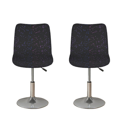 Purple Zodiac Stars Pattern Print Bar Stool Covers