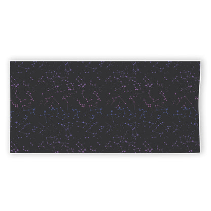 Purple Zodiac Stars Pattern Print Beach Towel